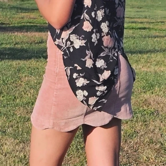 Altar'd State - Pink Corduroy Women's Skirt - Picture 7 of 7